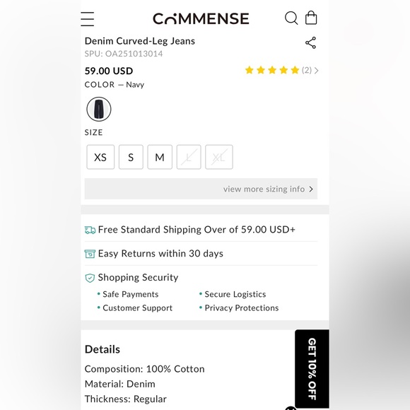 NWT - Commence Denim Barrel Jean M - Picture 3 of 4